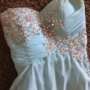 Light blue prom dress